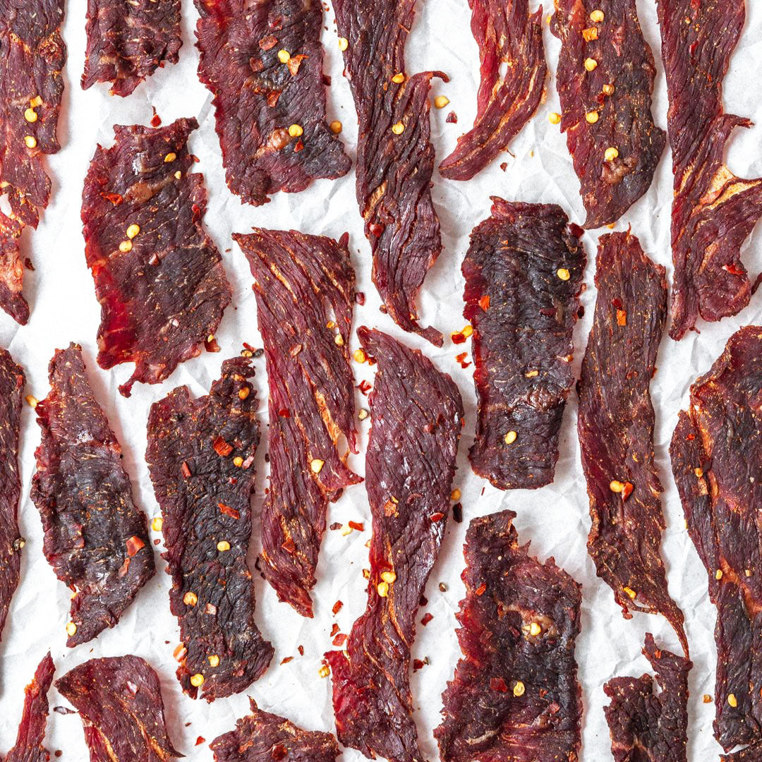 Dried beef jerky pieces