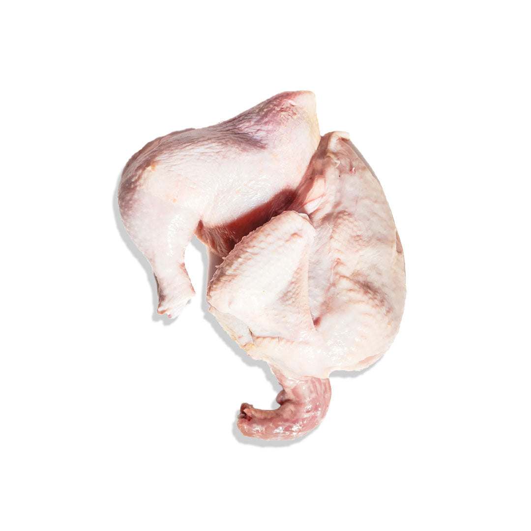 Fresh hormone-free chicken quarter cuts ready for roasting or grilling