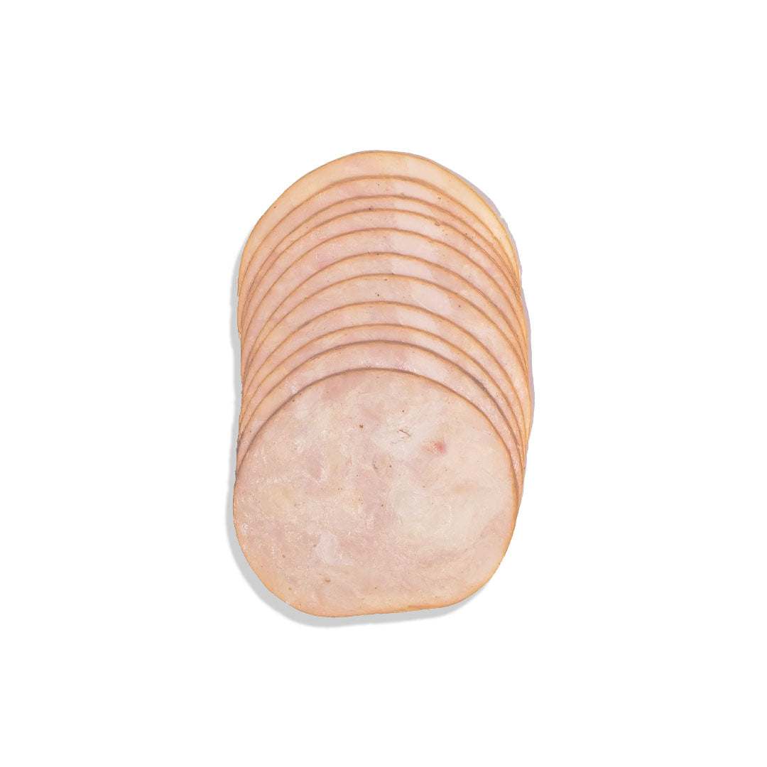 Low fat turkey ham sliced for healthy sandwiches and meals
