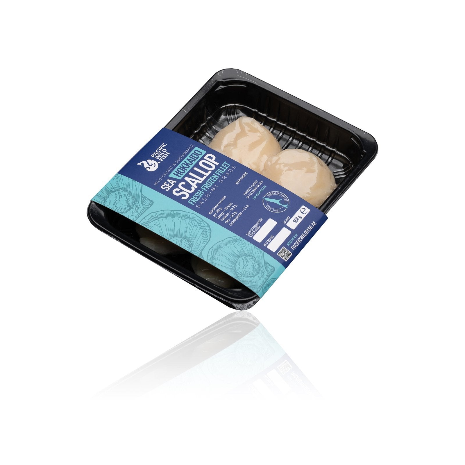 Sea Hokkaido Scallop Frozen Fillet Sashimi Grade -350g