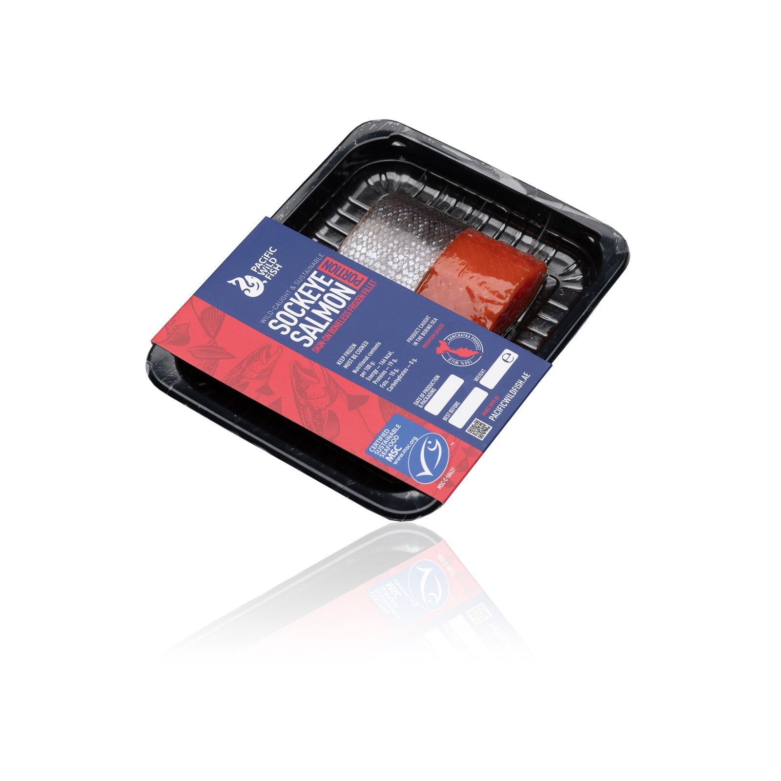 Sockeye Salmon Skin-On Boneless Frozen Fillet-(320-350g)