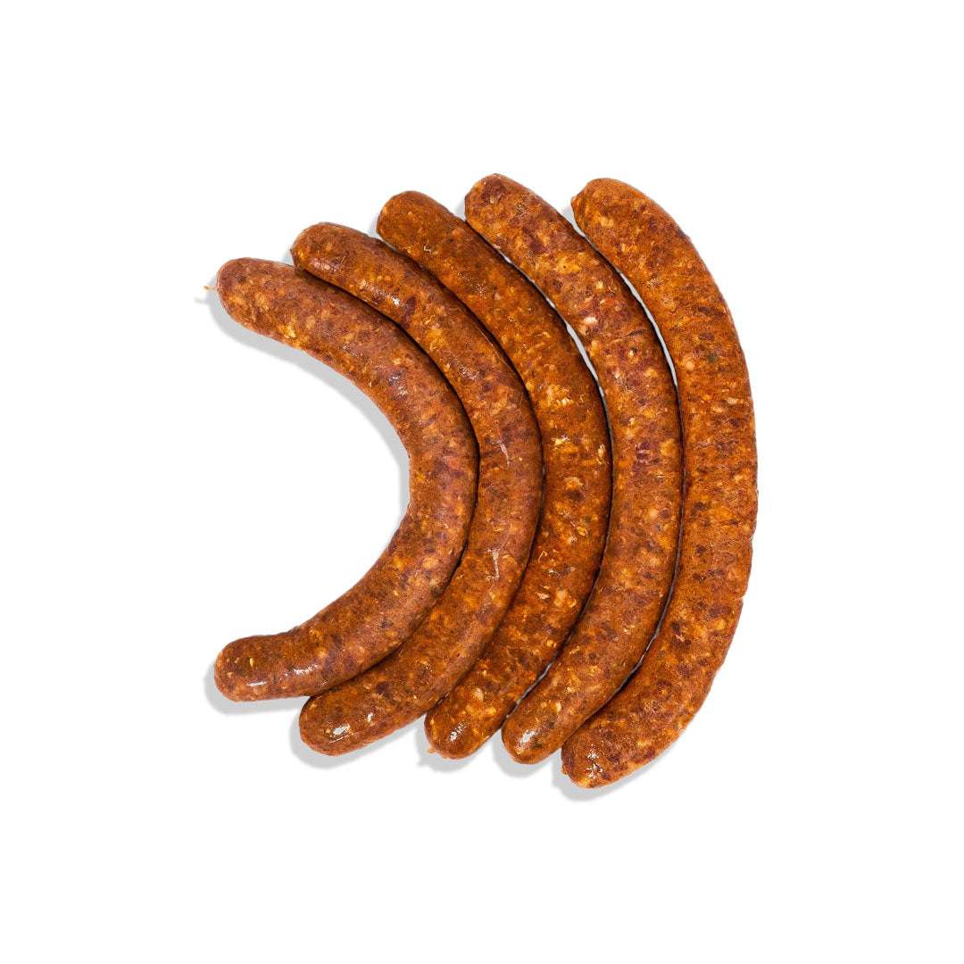 Spicy Italian sausage with bold spices, garlic, herbs, and no preservatives, perfect for grilling.