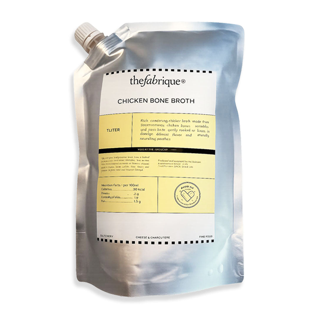 Pouch of The Fabrique Chicken Bone Broth on a white background