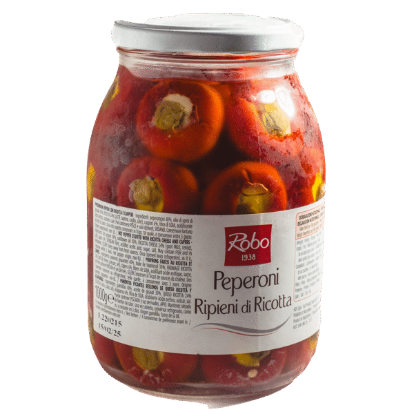 Italian Red Peppers Stuffed with Ricotta Cheese