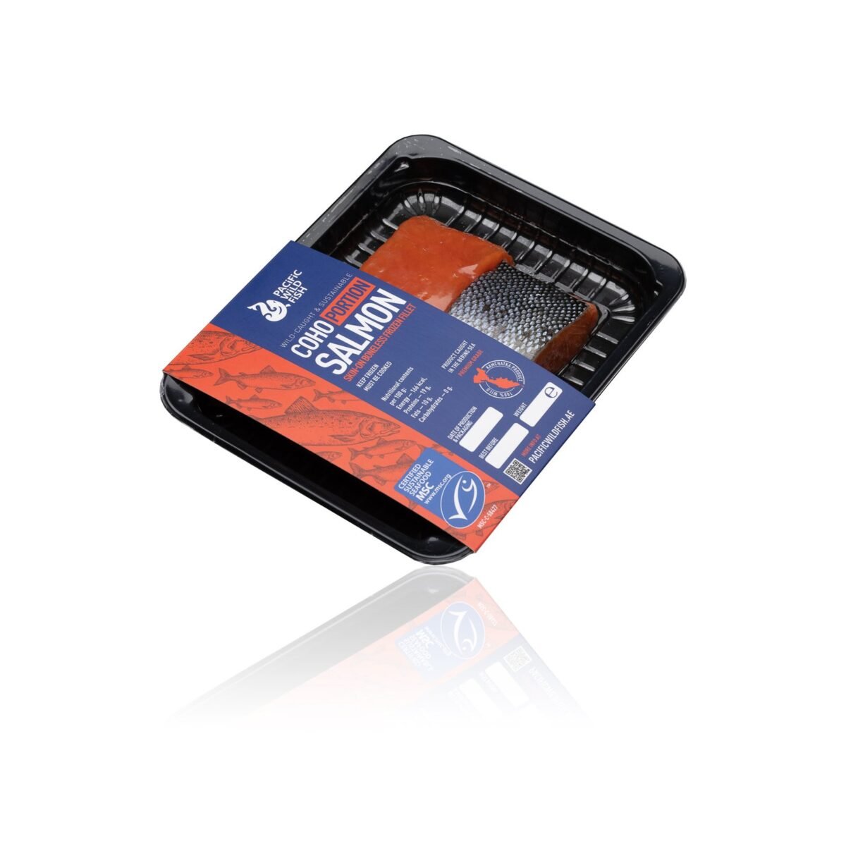Coho Salmon Skin-On Boneless Frozen Fillet-(270-290g) - Image 1
