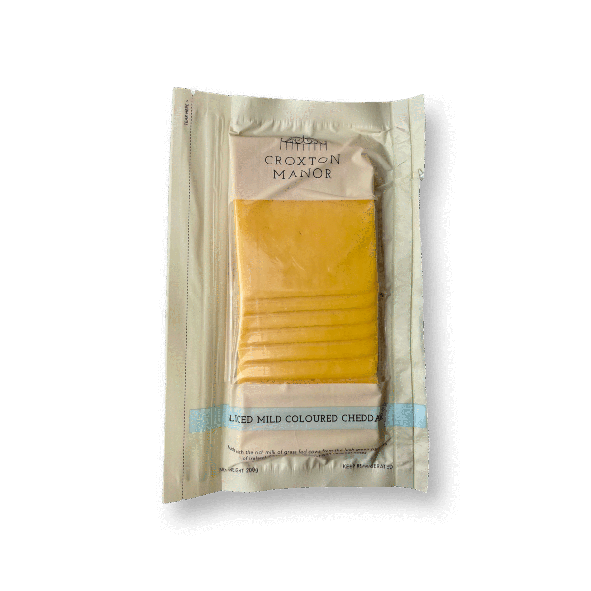 Mild Cheddar Cheese Slices – Croxton Manor-200g - Image 1