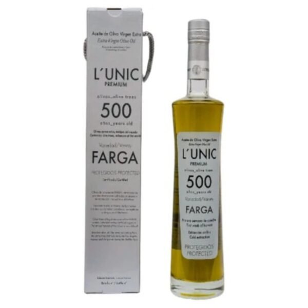 Extra Virgin Olive Oil L'Unic Farga 500 Years -(500 Ml)